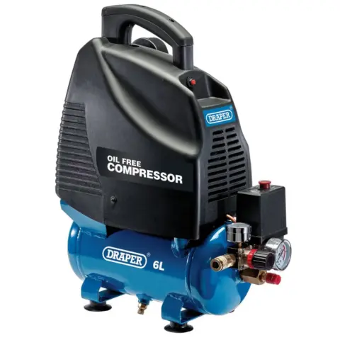 Een olievrije compressor met 6L tank